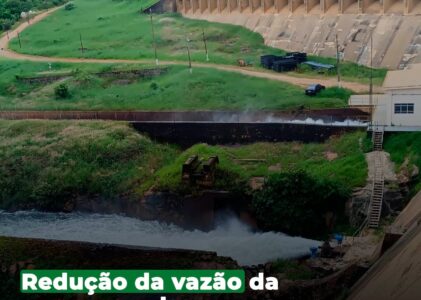 Redução da vazão da represa pode ocorrer nos próximos dias