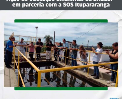 Sabesp realiza ação educativa e ambiental em parceria com a ONG SOS Itupararanga, em Ibiúna