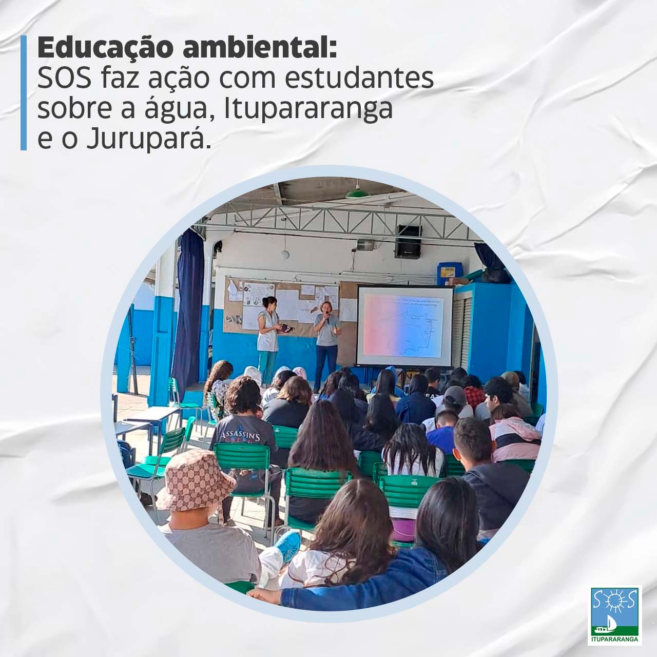 SOS Itupararanga promove educação ambiental em escola na Vargem do Salto