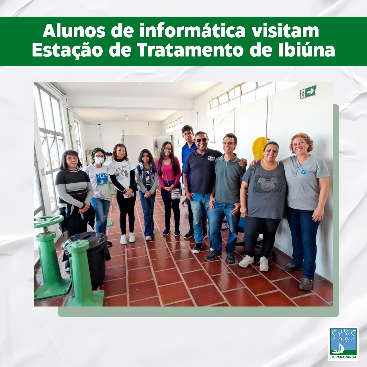 Alunos de informática visitam Estação de Tratamento de Ibiúna