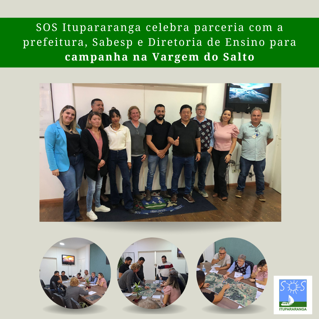 SOS Itupararanga celebra parceria com a prefeitura, Sabesp e Diretoria de Ensino para campanha na Vargem do Salto