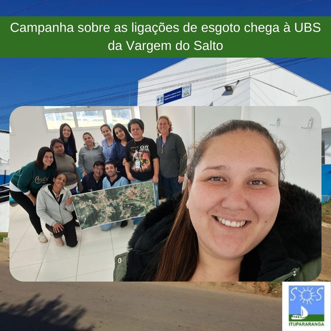 Campanha sobre as ligações de esgoto chega à UBS da Vargem do Salto