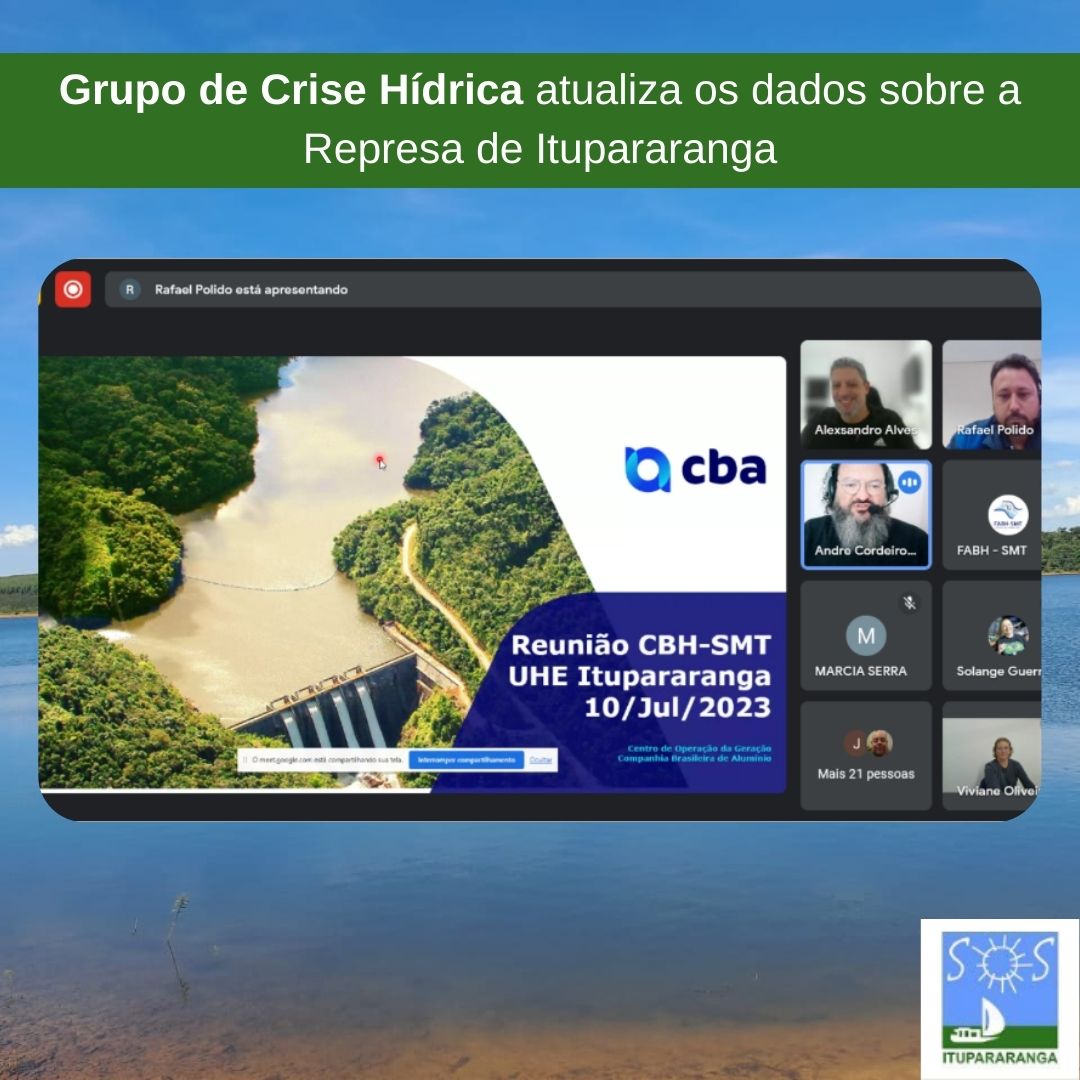 Grupo de Crise Hídrica atualiza os dados sobre a represa