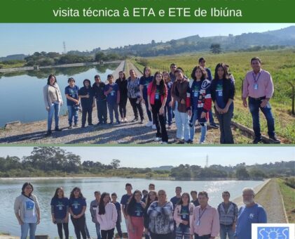 Alunos do Curso de Informática Básica da SOS realizam visita técnica à ETA e ETE de Ibiúna