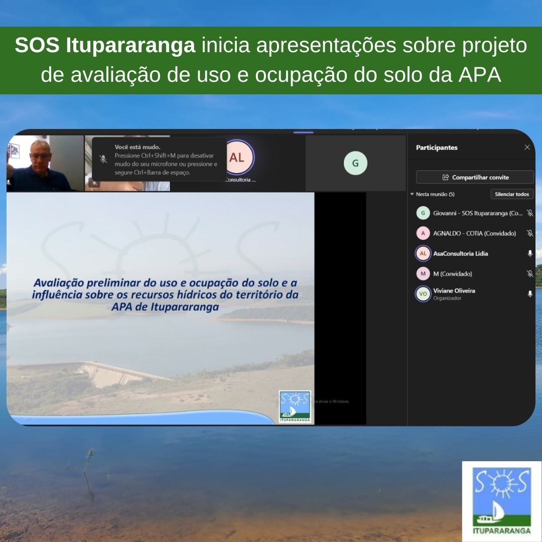 SOS Itupararanga inicia as apresentações sobre projeto de avaliação de uso e ocupação do solo da APA