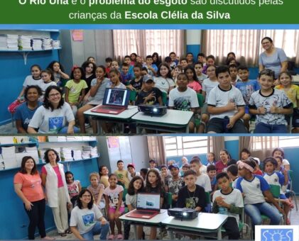 O Rio Una e o problema do esgoto são discutidos pelas crianças da Escola Clélia da Silva