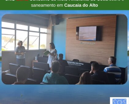 ONG alerta Conselho de Meio Ambiente de Cotia sobre o saneamento em Caucaia do Alto