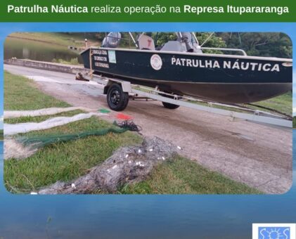 Patrulha Náutica realiza operação na Represa Itupararanga