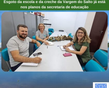 Esgoto da escola e da creche da Vargem do Salto já estão nos plano da secretaria de educação.