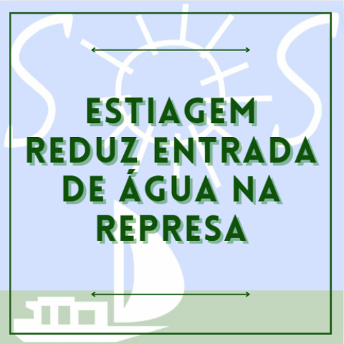 Estiagem reduz entrada de água na represa