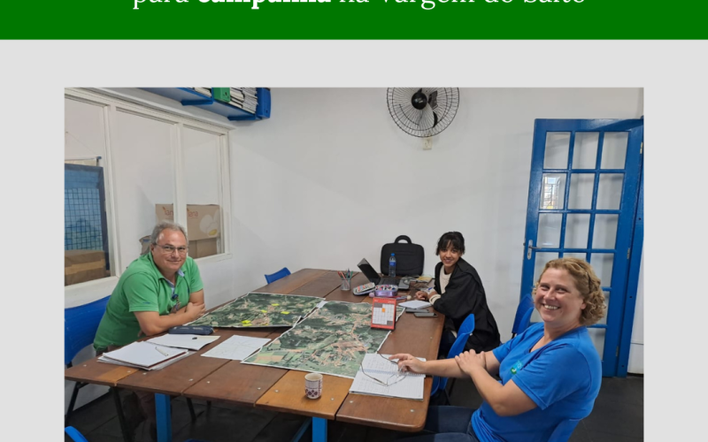 ONG recebe mais uma visita da Sabesp para campanha na Vargem do Salto